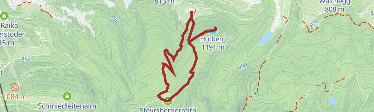 Route map: Wildererweg Pyhrn-Priel